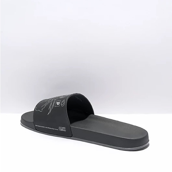 Primitive x Naruto Itachi Black Slide Sandals - Picture 3 of 4